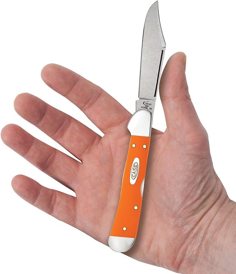 Case XX WR Pocket Knife, ORANGE SYNTHETIC COPPERLOCK ItemNumber 80508 - (41549L SS) Length Closed: 4 1/4 Inches - Image 5